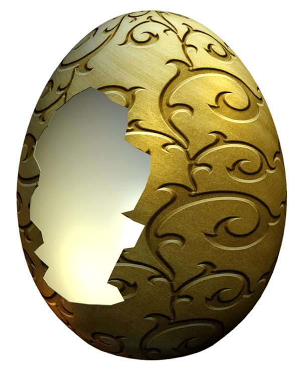 Transparent Egg Easter Easter Egg Gold for Easter
