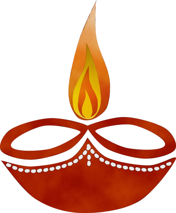 Transparent Diya Diwali Desktop Wallpaper Orange Logo for Diwali