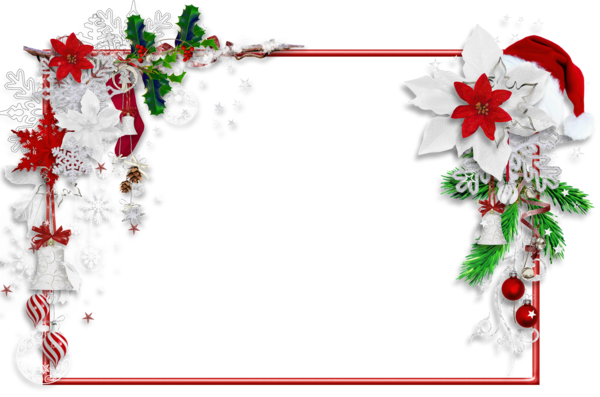 Transparent Santa Claus Christmas Picture Frames Christmas Ornament Flower for Christmas