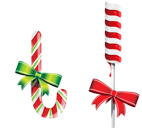 Transparent Candy Cane Lollipop Santa Claus Christmas Ornament Confectionery for Christmas