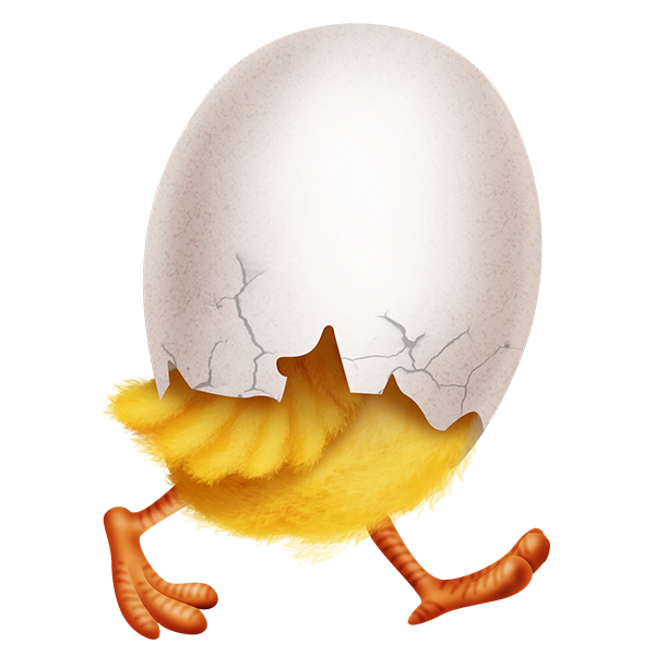 Transparent Fried Chicken Chicken Egg Bird for Easter