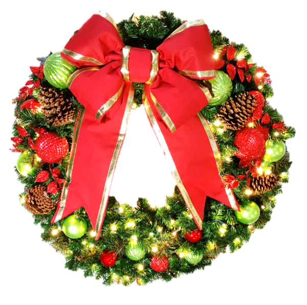 Transparent Christmas Decoration Christmas Ornament Wreath Evergreen for Christmas