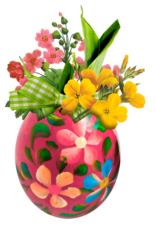 Transparent Vase Easter Flower Bouquet Plant Flower for Easter