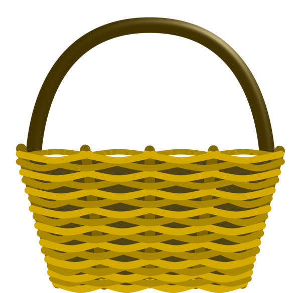 Transparent Basket Picnic Basket Easter Basket Material Yellow for Easter