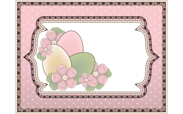 Transparent Easter Drawing Pink Picture Frame for Valentines Day