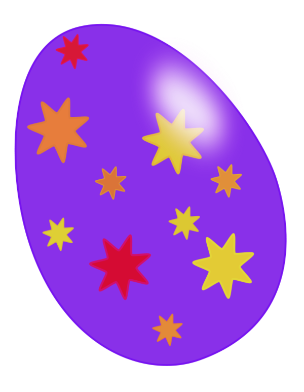 Transparent Easter Bunny Easter Egg Easter Star Purple for Easter