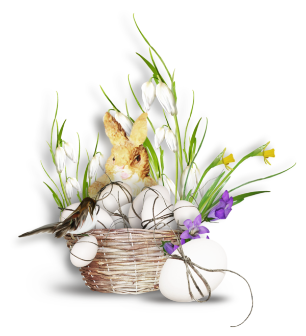 Transparent Easter Bunny Easter Easter Egg Plant Flower for Easter
