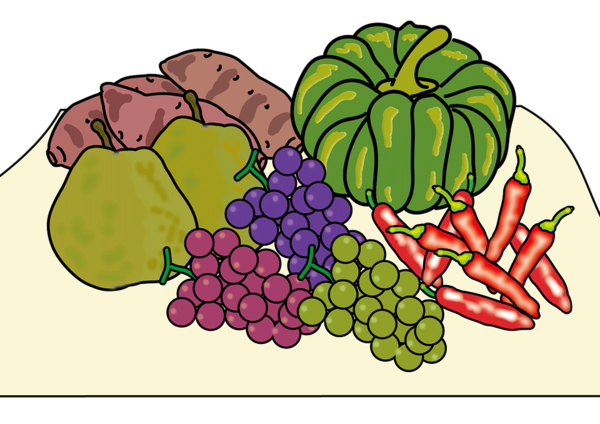 Transparent Grape Autumn Vegetable Fruit Food for Thanksgiving