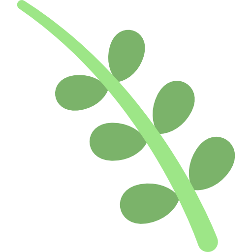 Transparent Food Logo Leaf Green for Easter