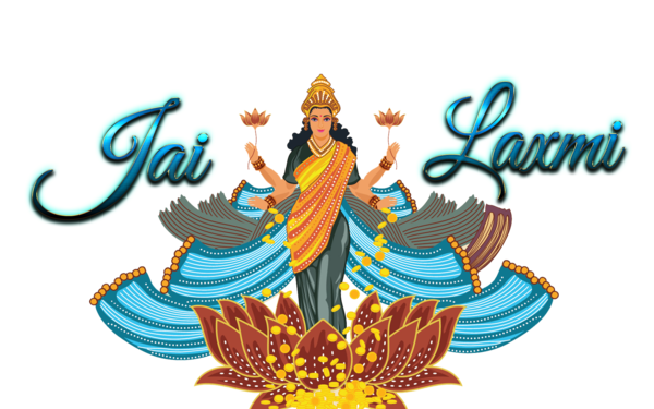 Transparent Lakshmi Indra Goddess Flower for Diwali