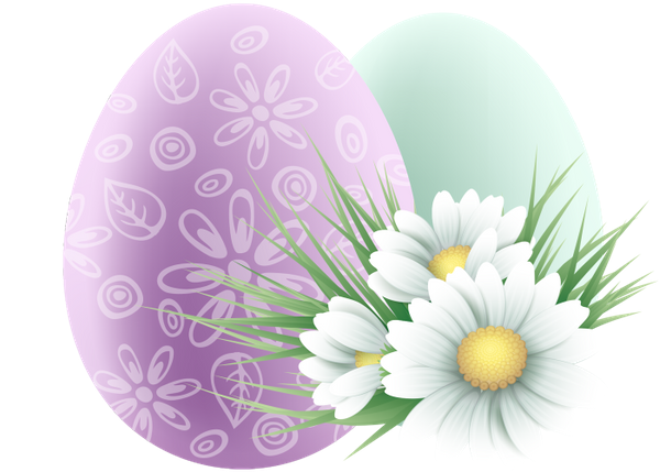 Transparent Floral Design Flower Petal Easter Egg for Easter