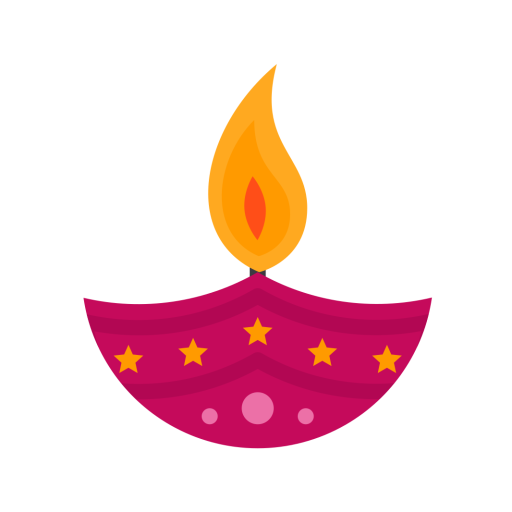 Transparent Diya Diwali Rangoli Crescent Symbol for Diwali