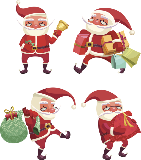 Transparent Santa Claus Christmas Decoration Christmas Ornament Pattern for Christmas