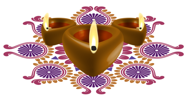 Transparent Diwali Hinduism Diya Purple Pattern for Diwali