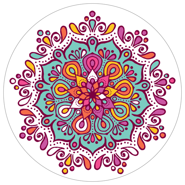 Transparent Mandala Color Coloring Book Pink Visual Arts for Diwali