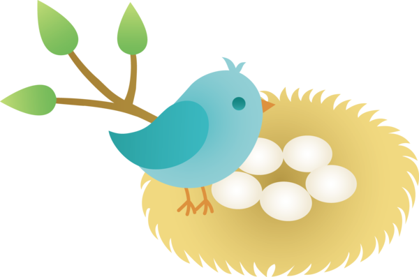 Transparent Bird Bird Nest Nest Beak Egg for Easter