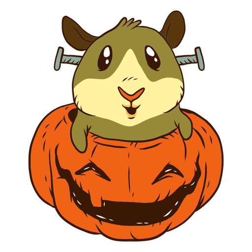Transparent Pumpkin Calabaza Hamster Cartoon Orange for Halloween