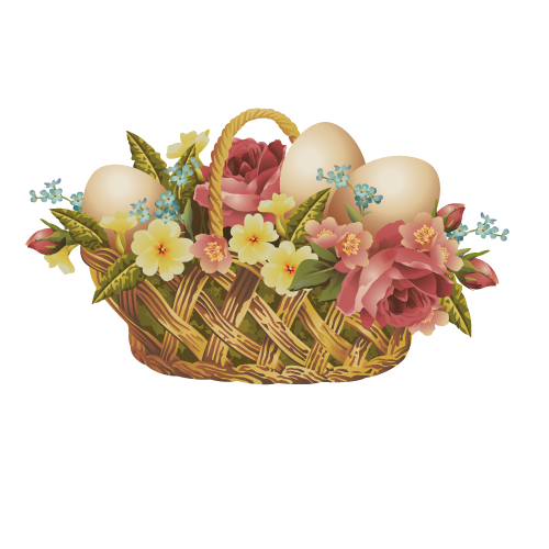 Transparent Easter Bunny Easter Easter Basket Flower Artificial Flower for Easter