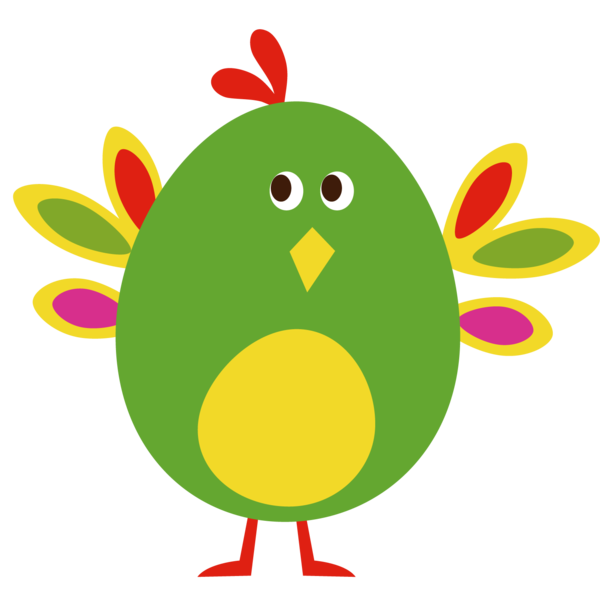 Transparent Chicken Green Animal Food Easter for Easter