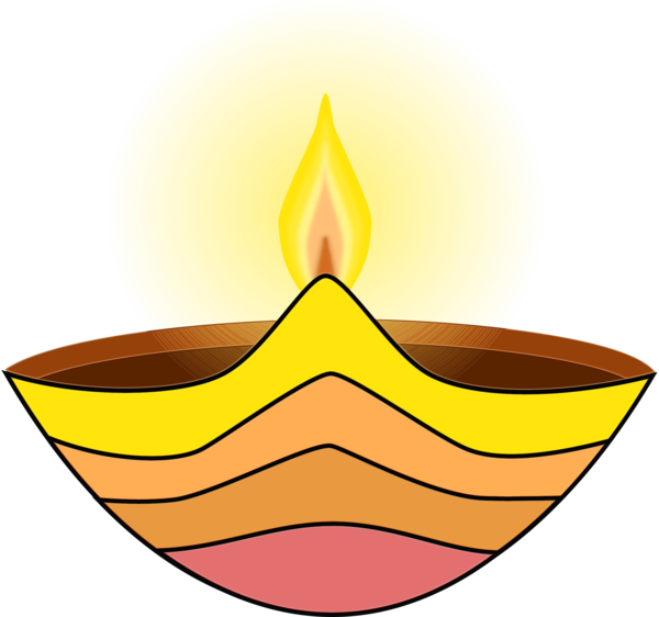 Transparent Diya Diwali Rama Yellow Smile for Diwali