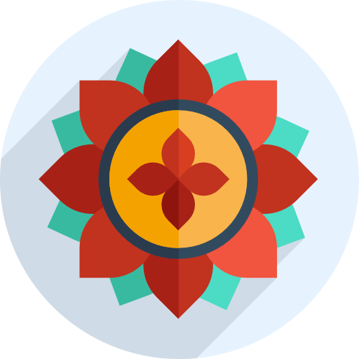 Transparent Rangoli Kolam Logo Flower Petal for Diwali