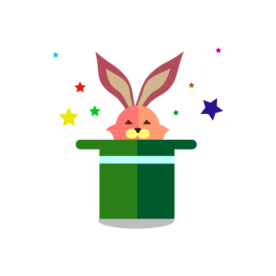 Transparent Rabbit Magic Circus Easter Bunny for Easter