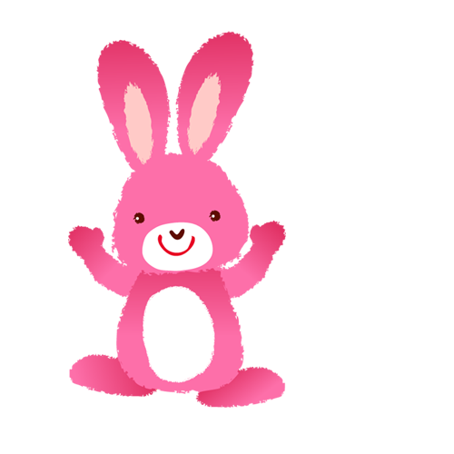 Transparent Rabbit European Rabbit Ear Pink Easter Bunny for Easter