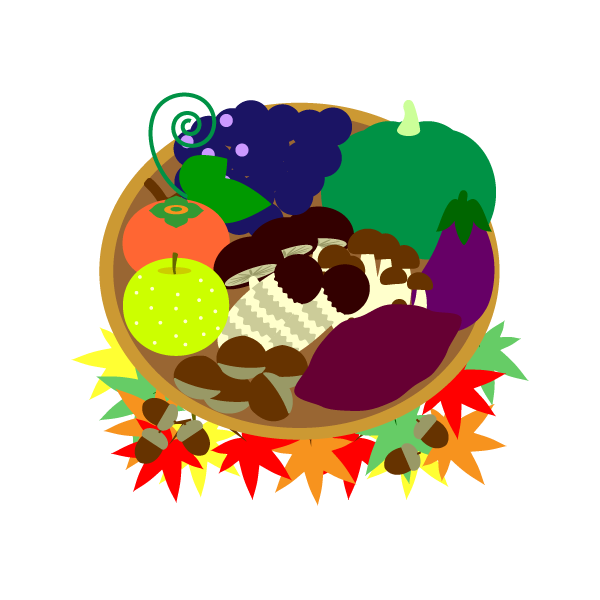 Transparent Fruit Food Autumn Circle for Thanksgiving