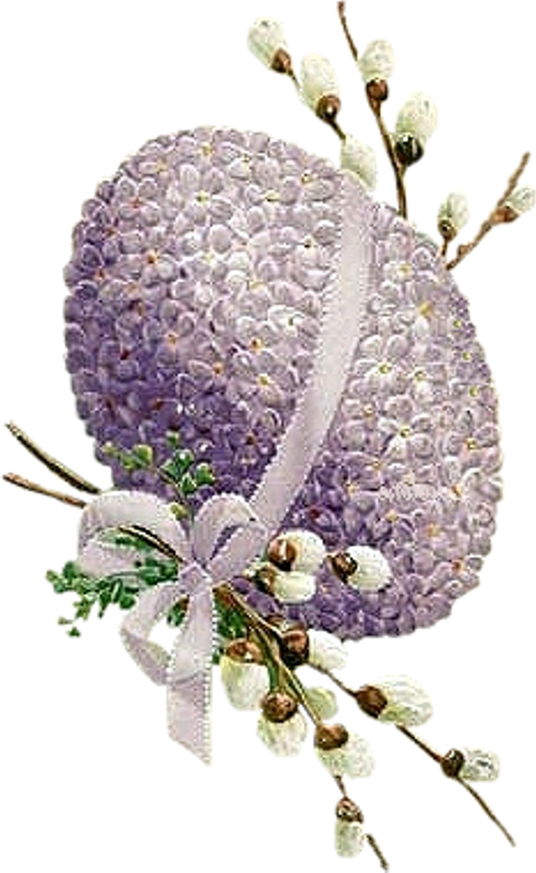 Transparent Easter Easter Egg Bokmärke Flower Lilac for Easter