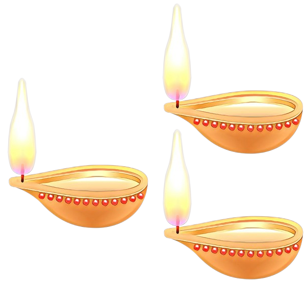 Transparent Orange Yellow Diwali for Diwali