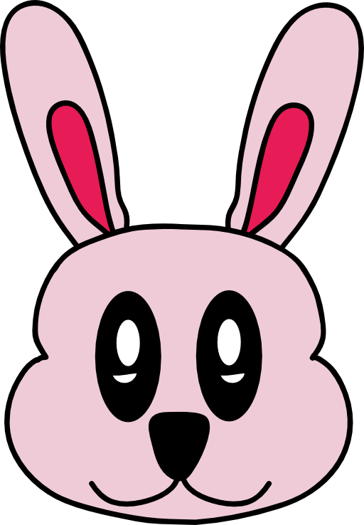 Transparent Easter Bunny Rabbit Roger Rabbit Pink Area for Easter