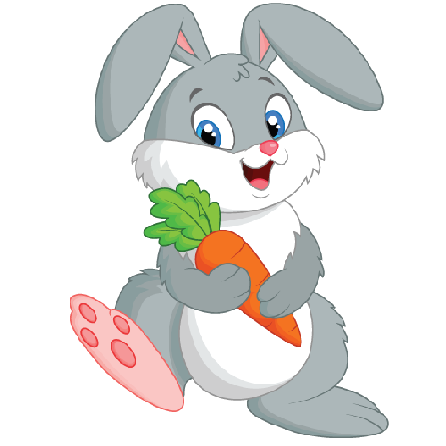 Transparent Cartoon Rabbit Hare Easter Bunny for Easter