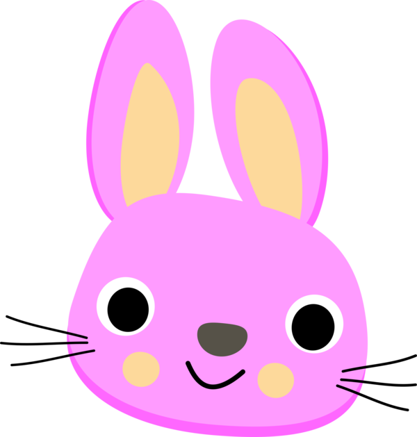 Transparent Easter Bunny Leporids European Rabbit Pink Purple for Easter