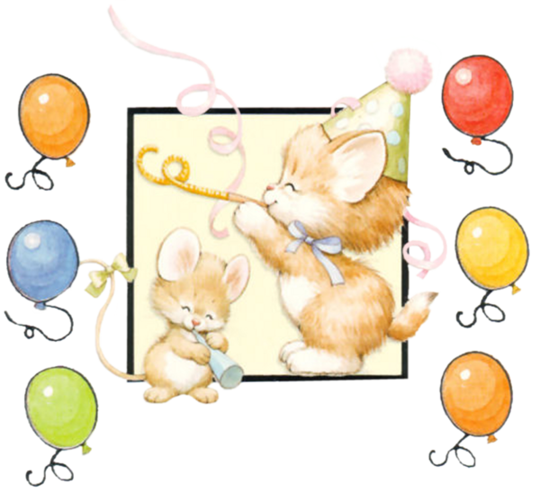 Transparent Birthday Drawing Painting Cat Yellow for Easter