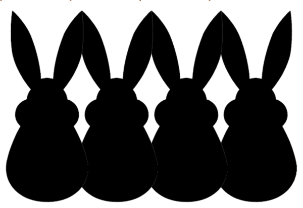 Transparent Rabbit Easter Drawing Black Black And White for Easter