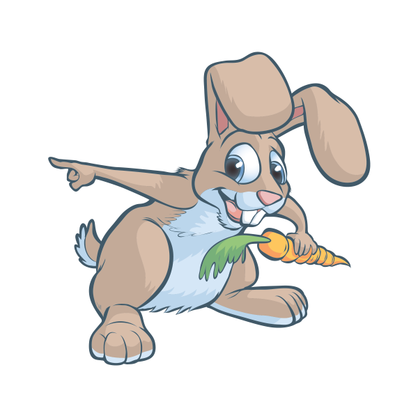 Transparent Easter Bunny Rabbit Cartoon Hare Hand for Easter