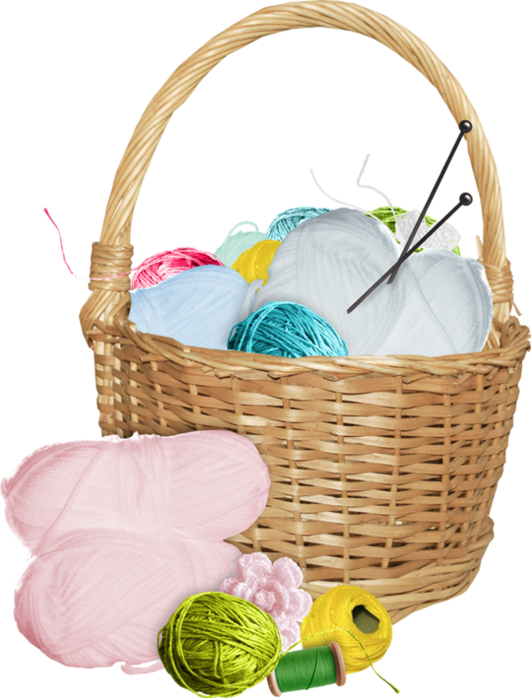 Transparent Sewing Yarn Knitting Basket Gift Basket for Easter
