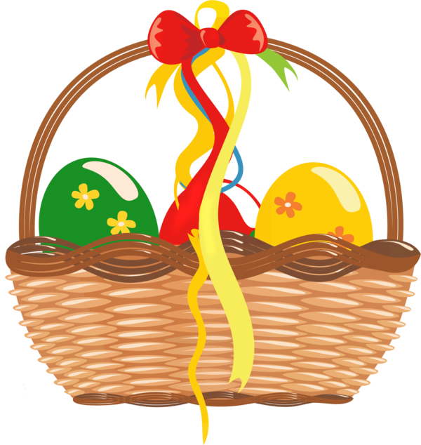Transparent Picnic Basket Yellow Basket for Easter
