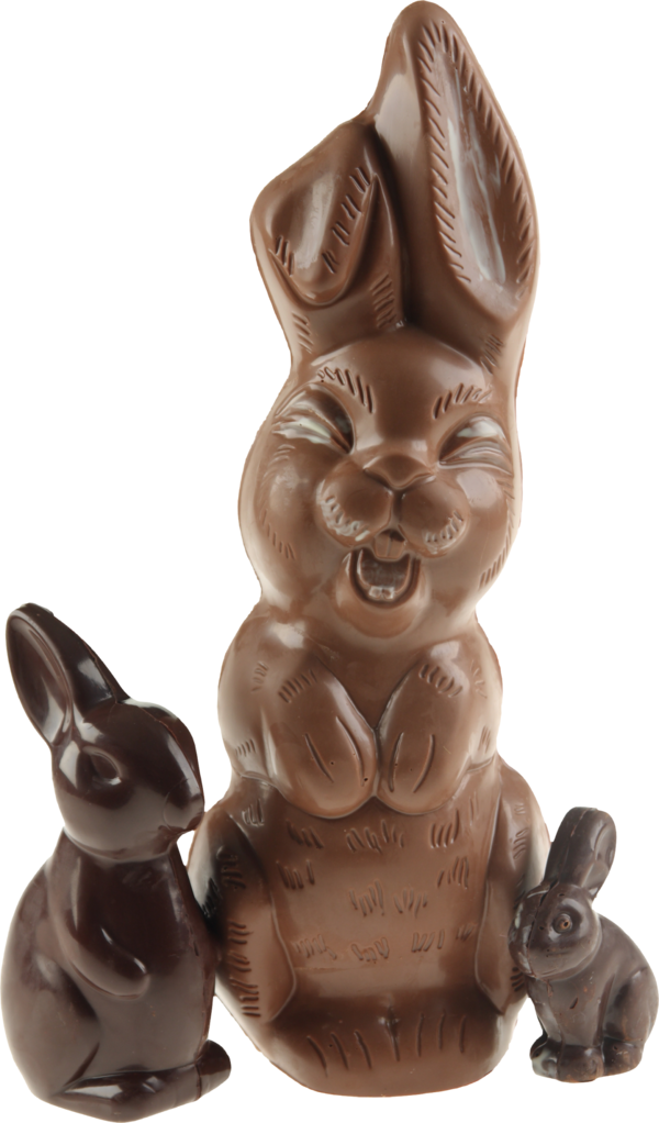 Transparent Easter Bunny Chocolate Cake Chocolate Figurine for Easter