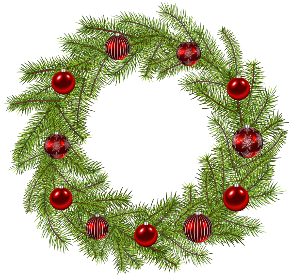 Transparent Christmas Ornament Christmas Wreath Evergreen Pine Family for Christmas