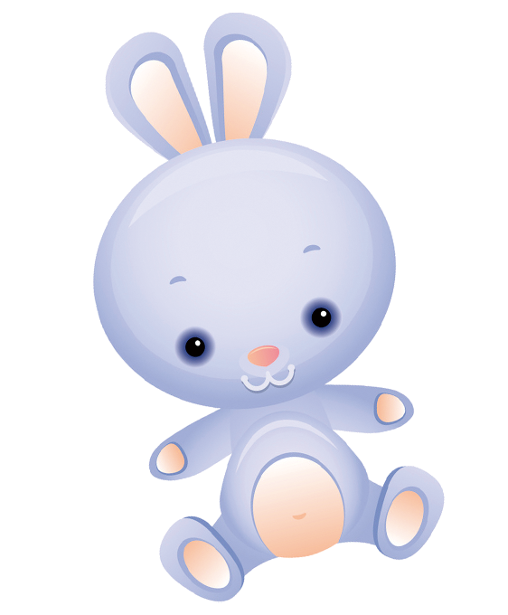 Transparent Rabbit Cartoon Animation Baby Toys Easter Bunny for Easter