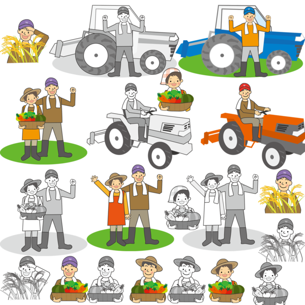 Transparent Cartoon Agriculture Tractor Toy Area for Thanksgiving