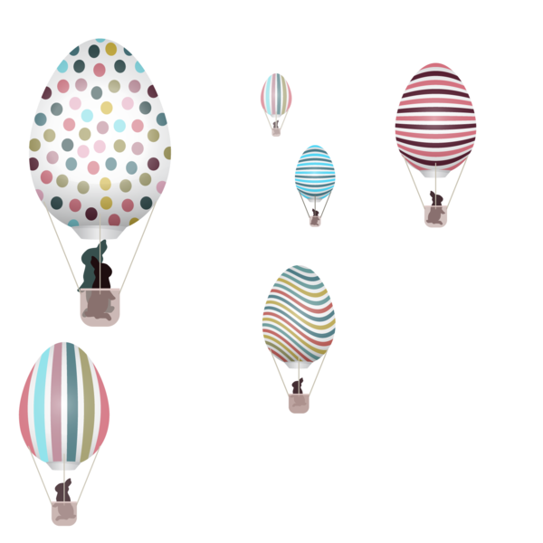 Transparent Easter Bunny Easter Balloon Line for Easter