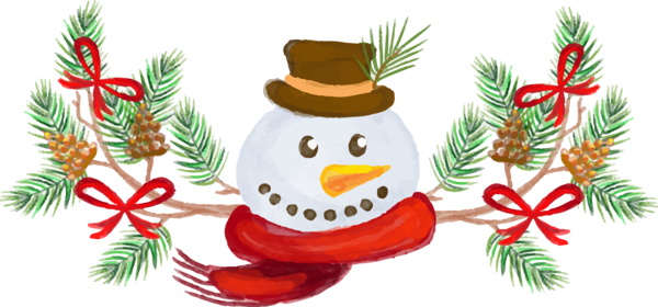 Transparent Watercolor Painting Christmas Tree Christmas Snowman Fir for Christmas