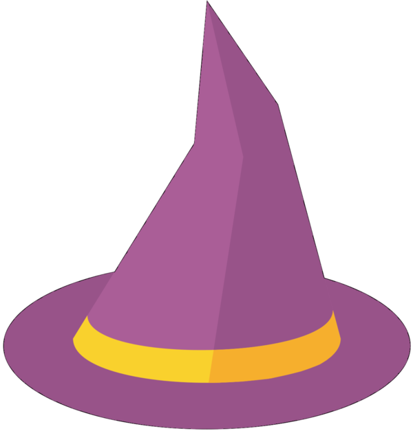 Transparent Hat Purple Cone Witch Hat for Halloween