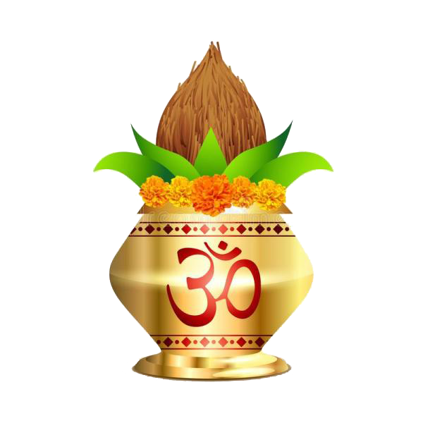 Transparent Kalasha Puja Diya Plant Food for Diwali