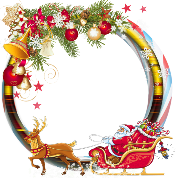 Transparent Santa Claus Christmas Picture Frames Christmas Ornament Flower for Christmas