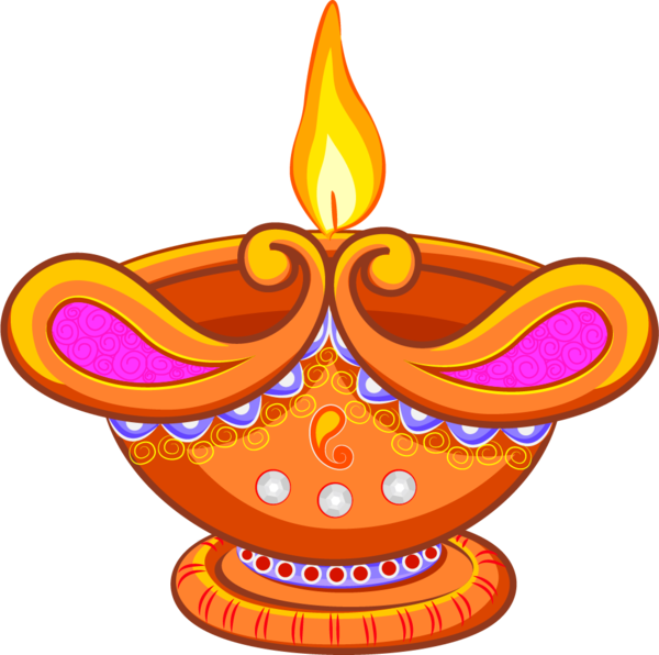 Transparent Light Lamp Diwali Food Orange for Diwali