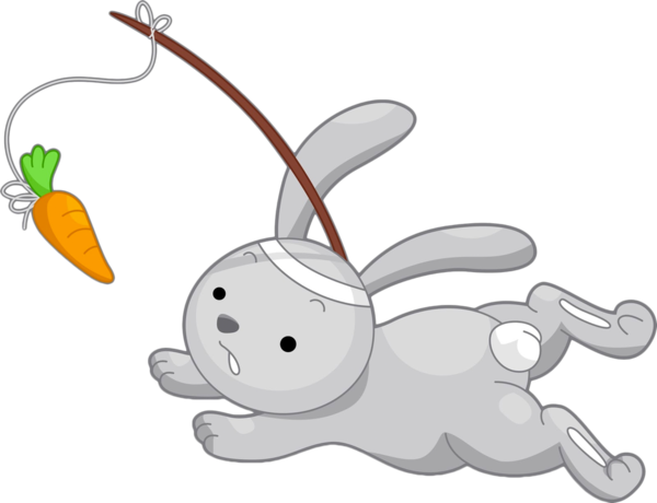 Transparent Rabbit Easter Bunny Carrot Cartoon Technology for Easter