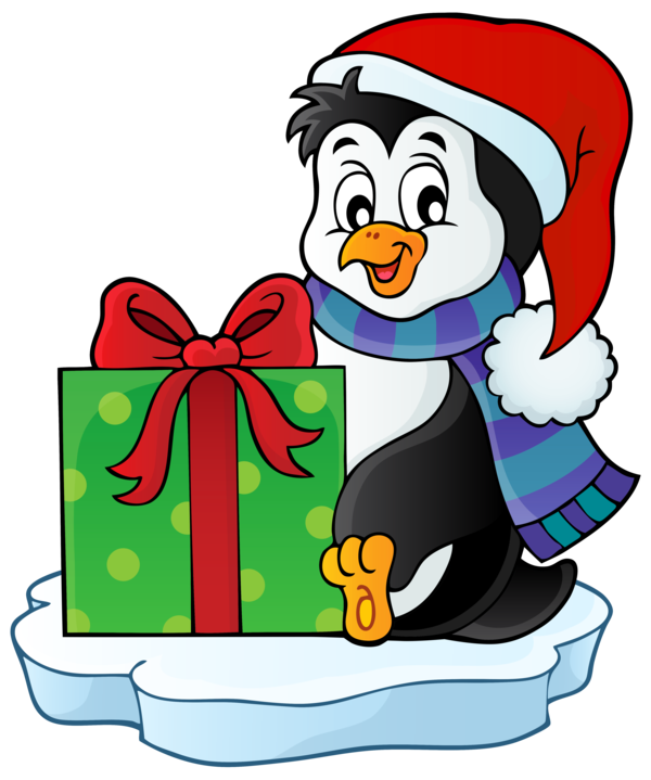 Transparent Rudolph Penguin Santa Claus Flightless Bird Christmas Ornament for Christmas